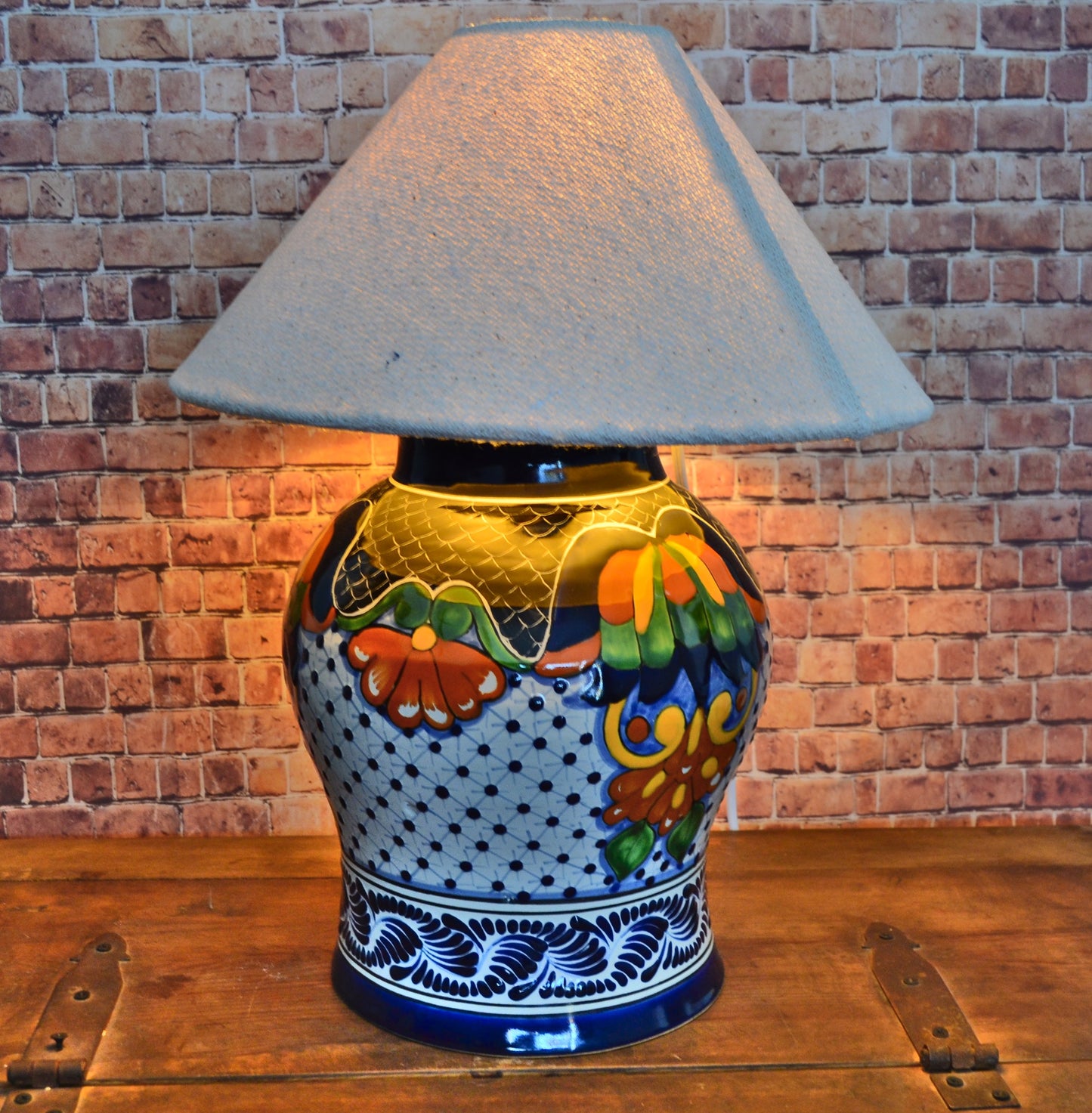 Lámpara de Talavera Poblana CM415