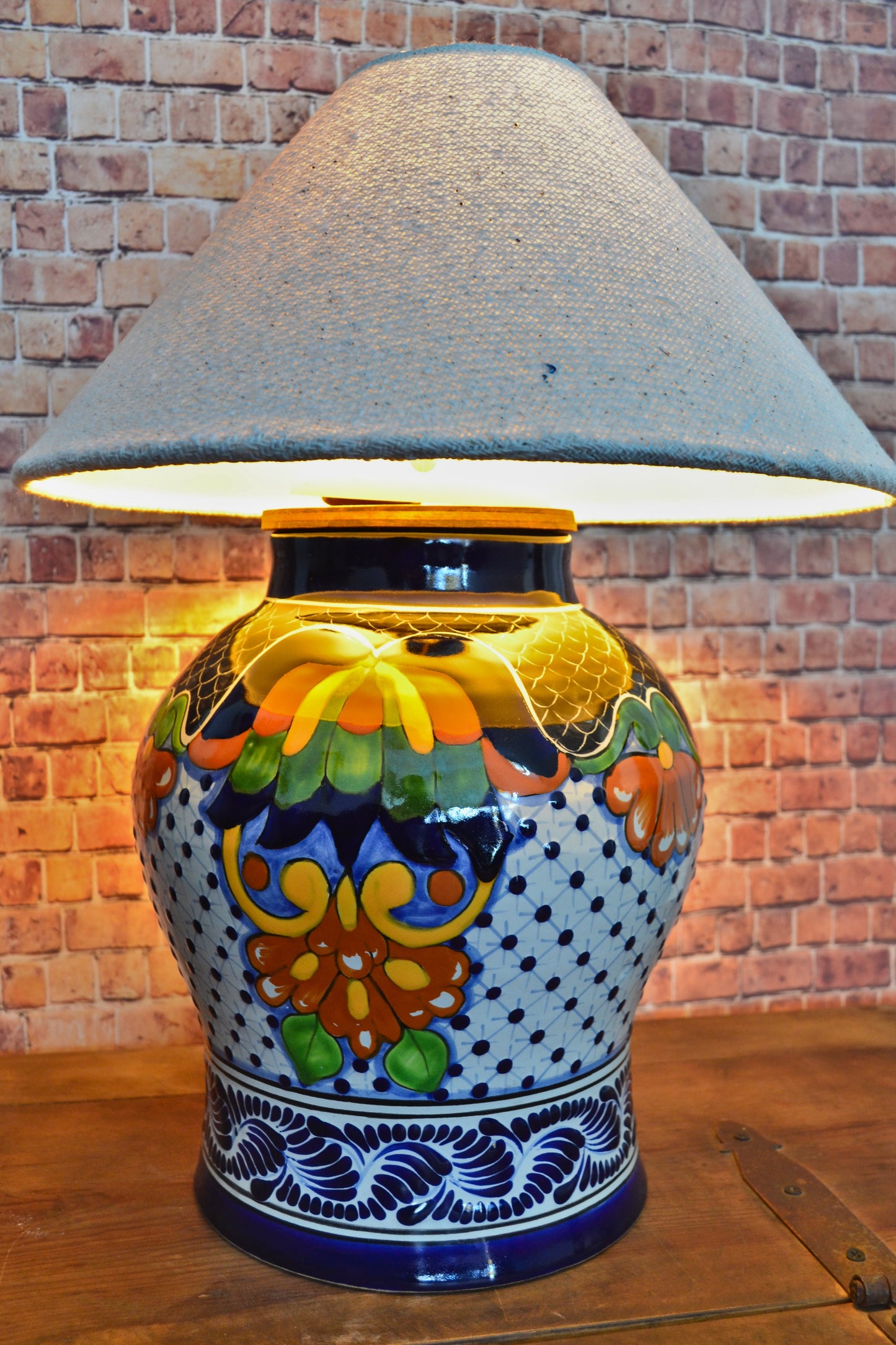 Lámpara de Talavera Poblana CM415