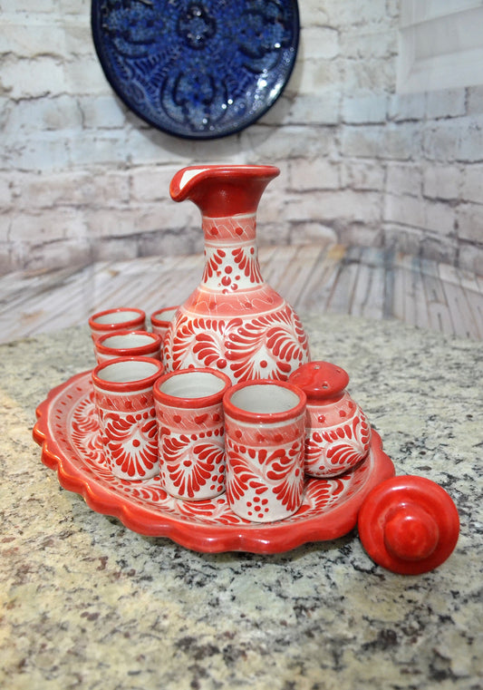 Juego de Tequila de Talavera Poblana CM111