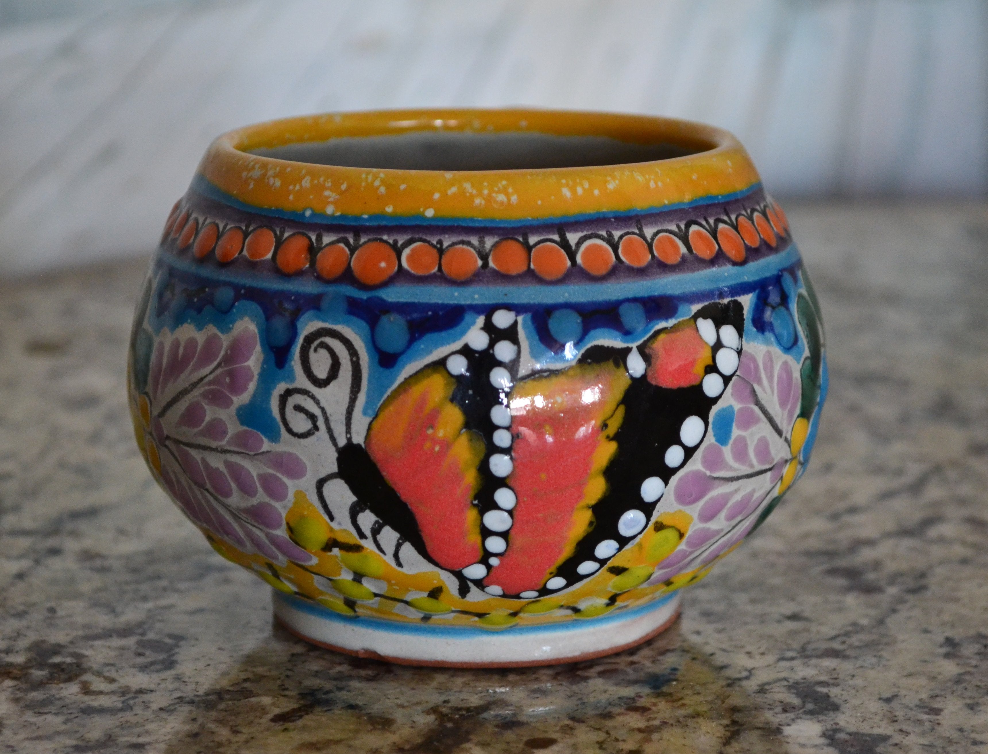 2 Tazas chocolateras de Talavera Poblana CM553