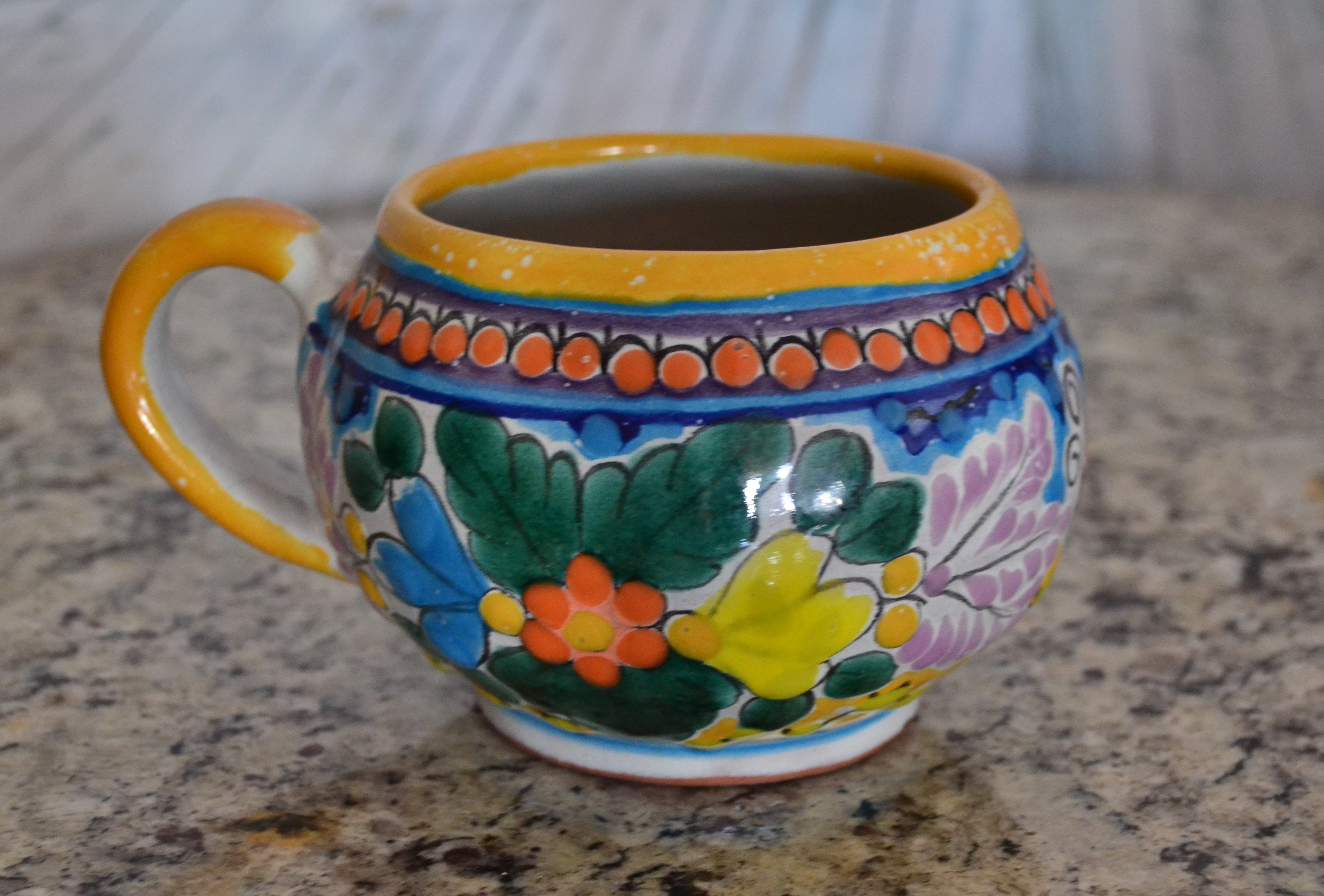 2 Tazas chocolateras de Talavera Poblana CM553