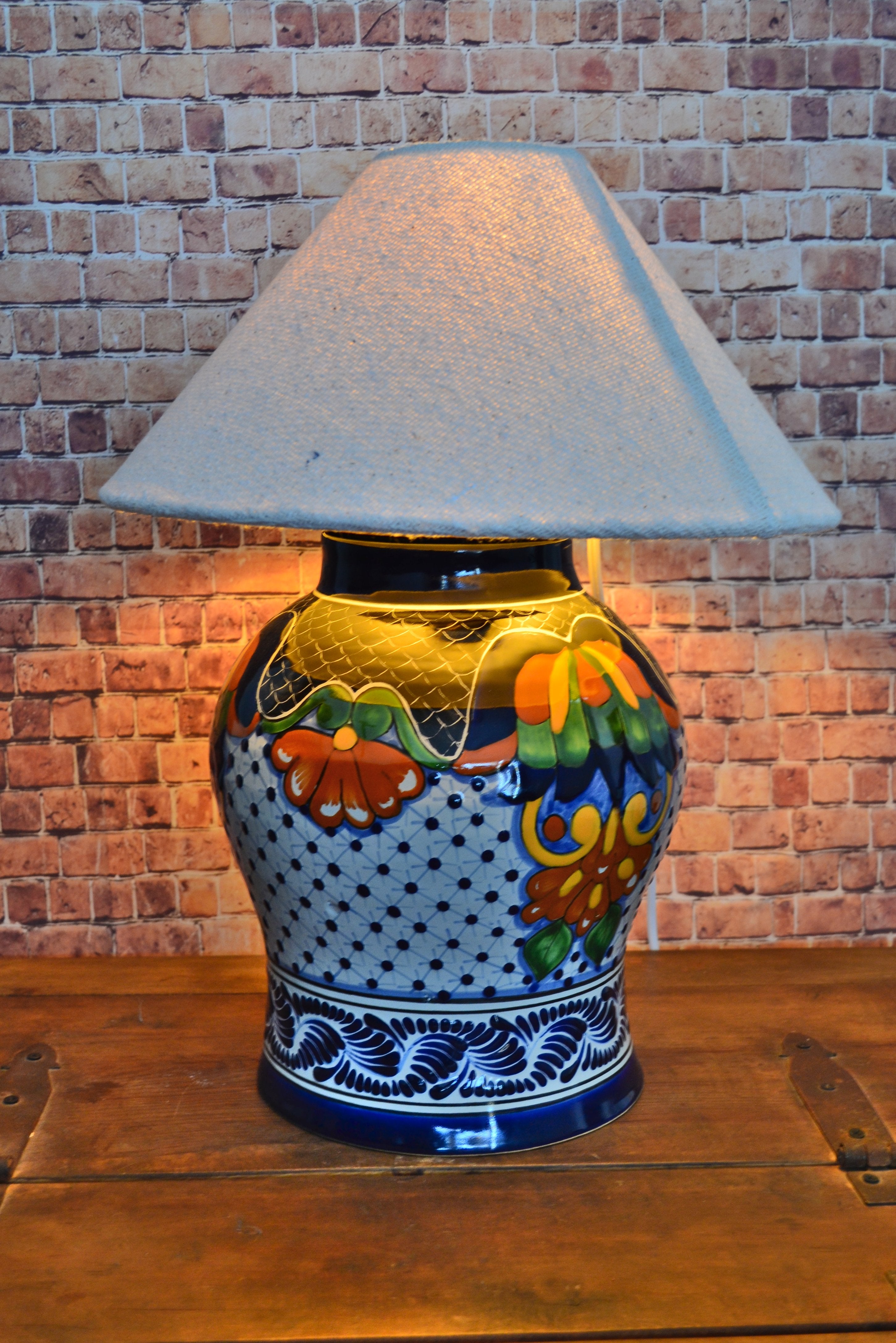 Lámpara de Talavera Poblana CM415