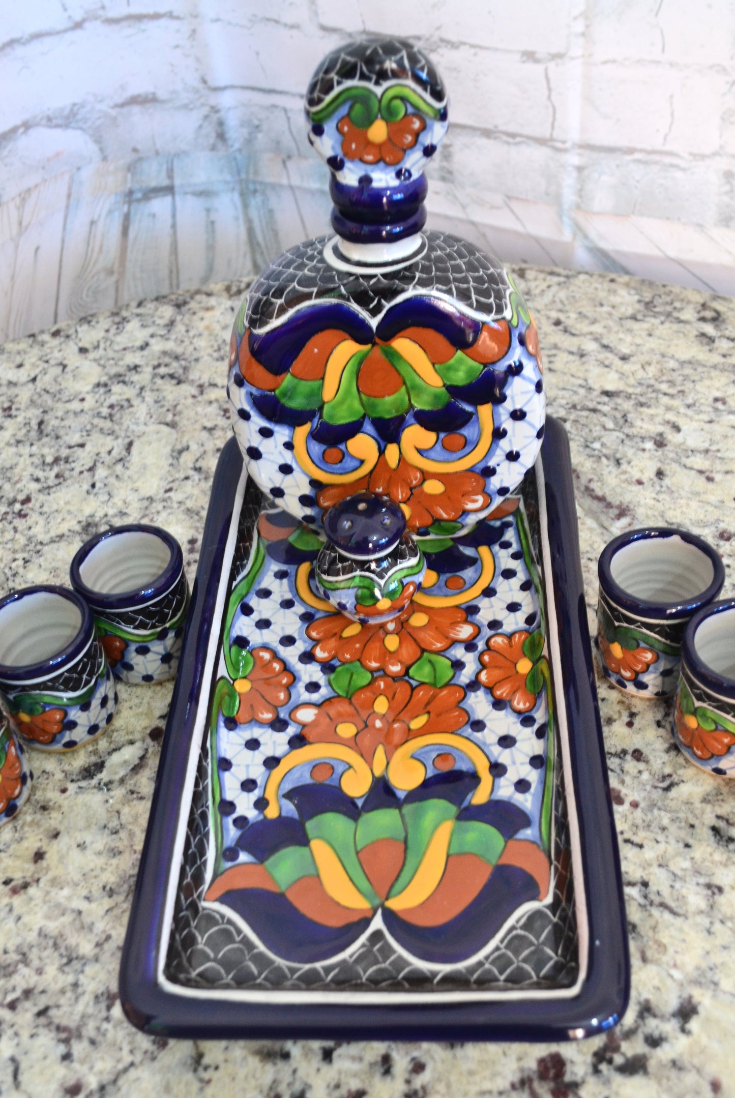 Juego de Tequila de Talavera Poblana CM422