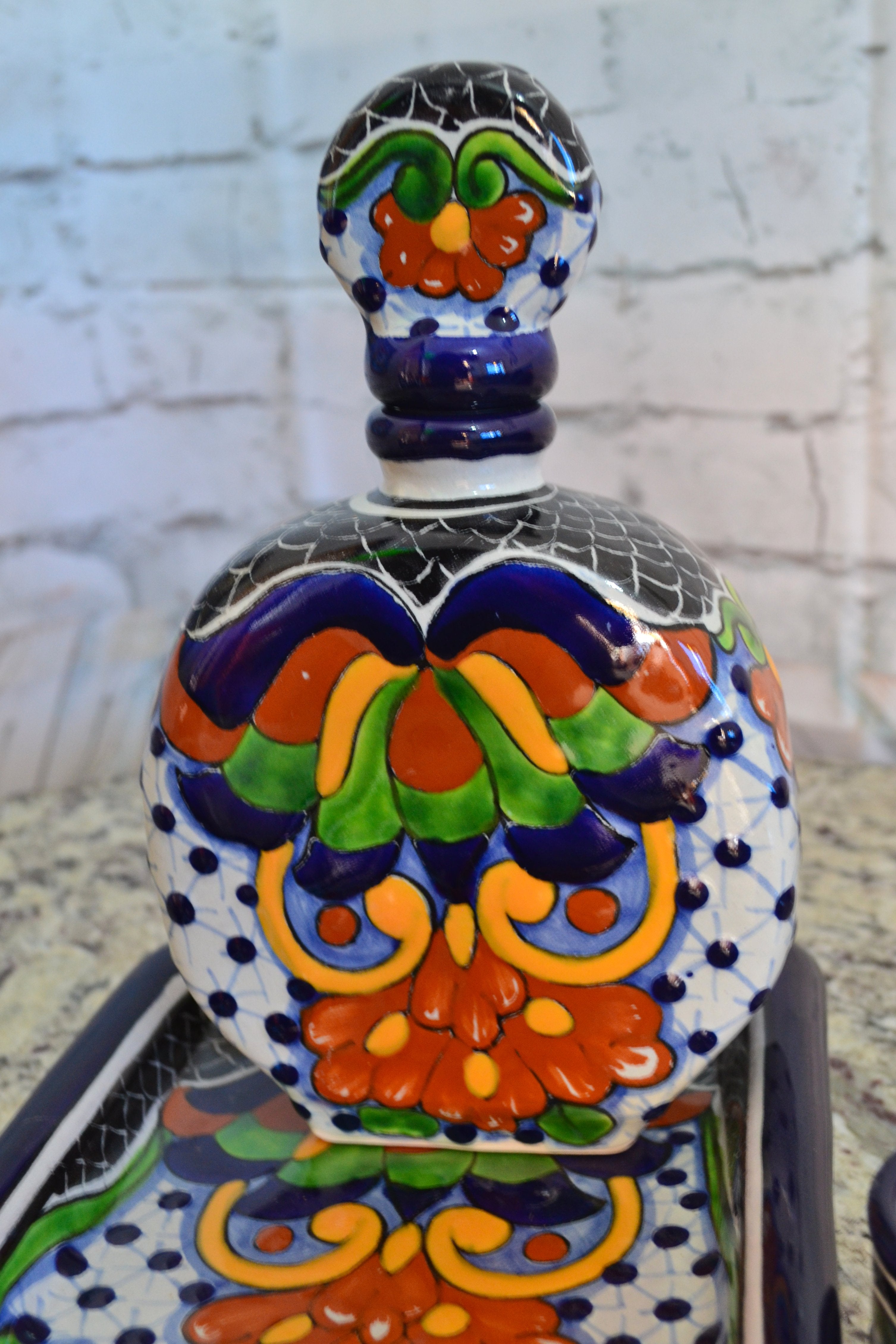 Juego de Licorera de Talavera Poblana CM422