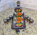 Juego de Licorera de Talavera Poblana CM422