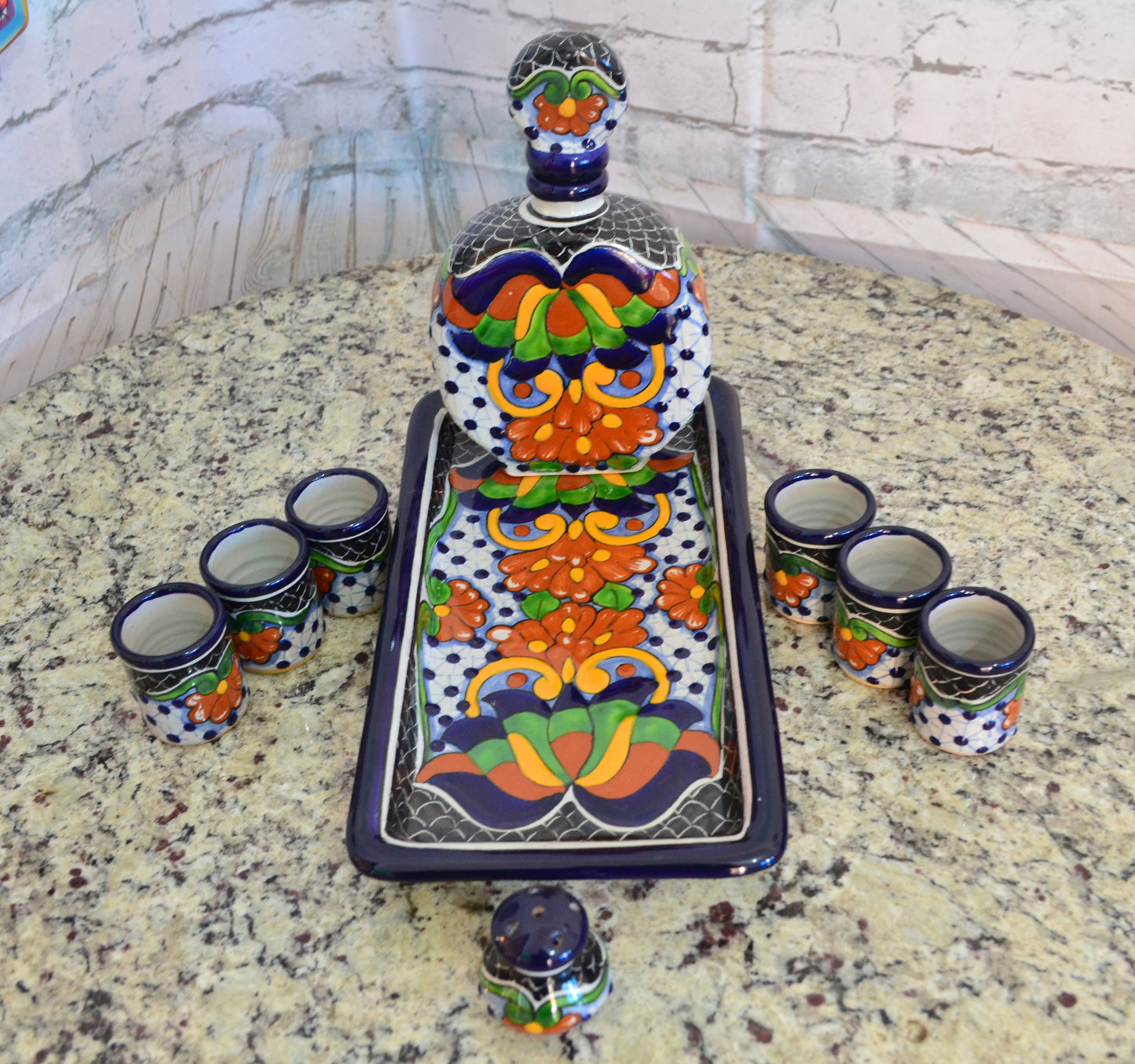 Juego de Tequila de Talavera Poblana CM422