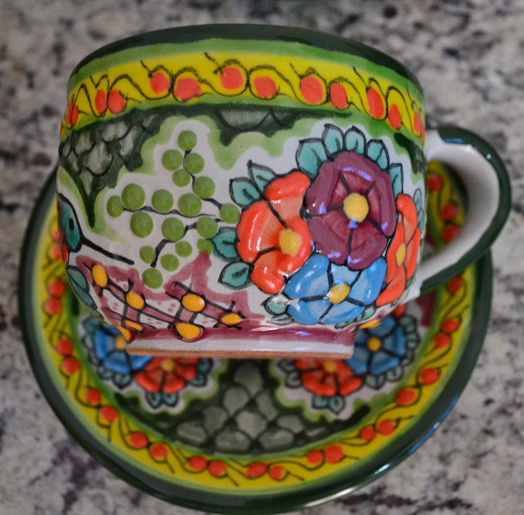 2 Tazas y Platos de Café de Talavera CM437
