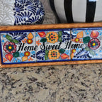 Letrero Personalizable de casa de Talavera Poblana con marco de madera  CM466