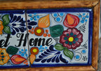 Letrero Personalizable de casa de Talavera Poblana con marco de madera  CM466