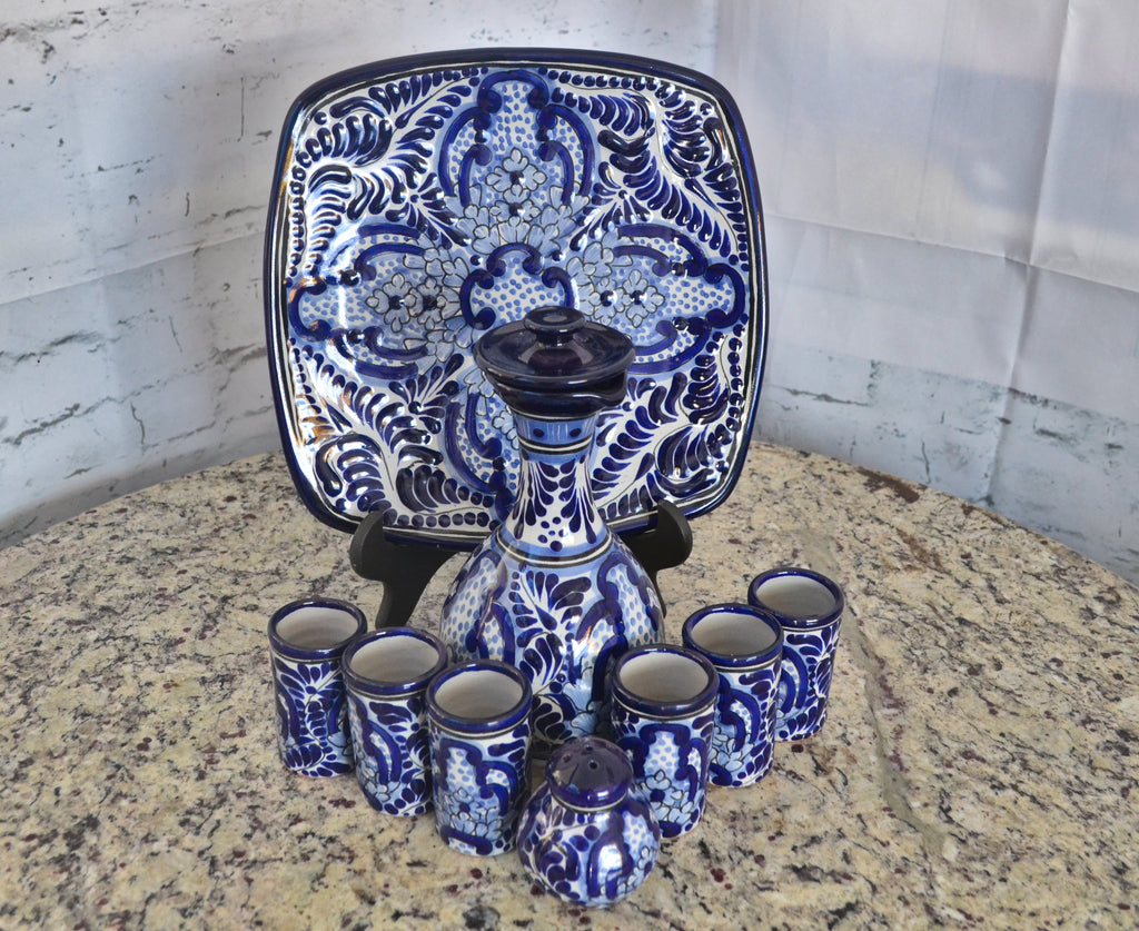 Juego de Licorera de Talavera Poblana CM469