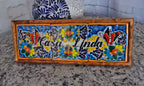 Letrero Personalizable de casa de Talavera Poblana con marco de madera  CM471