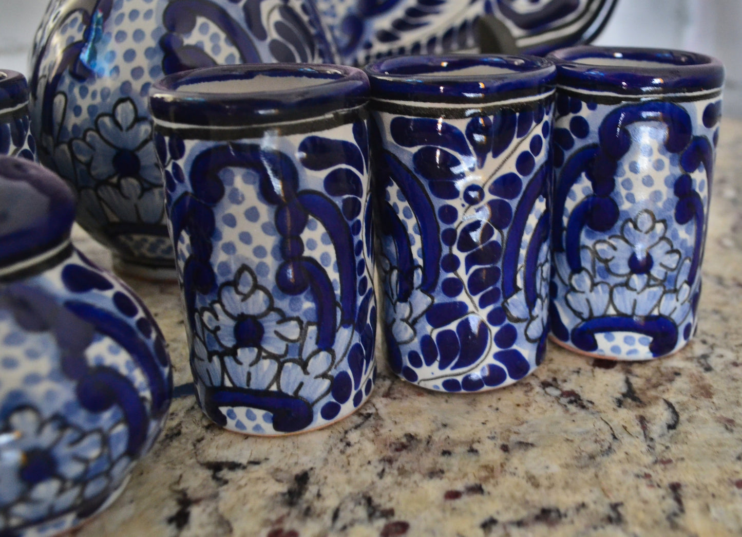 Juego de Tequila de Talavera Poblana CM469