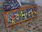 Letrero Personalizable de casa de Talavera Poblana con marco de madera  CM471