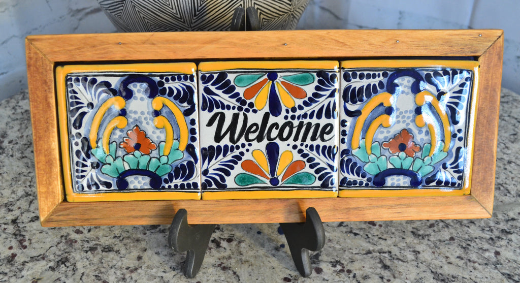 Letrero Personalizable de casa de Talavera Poblana con marco de madera  CM491