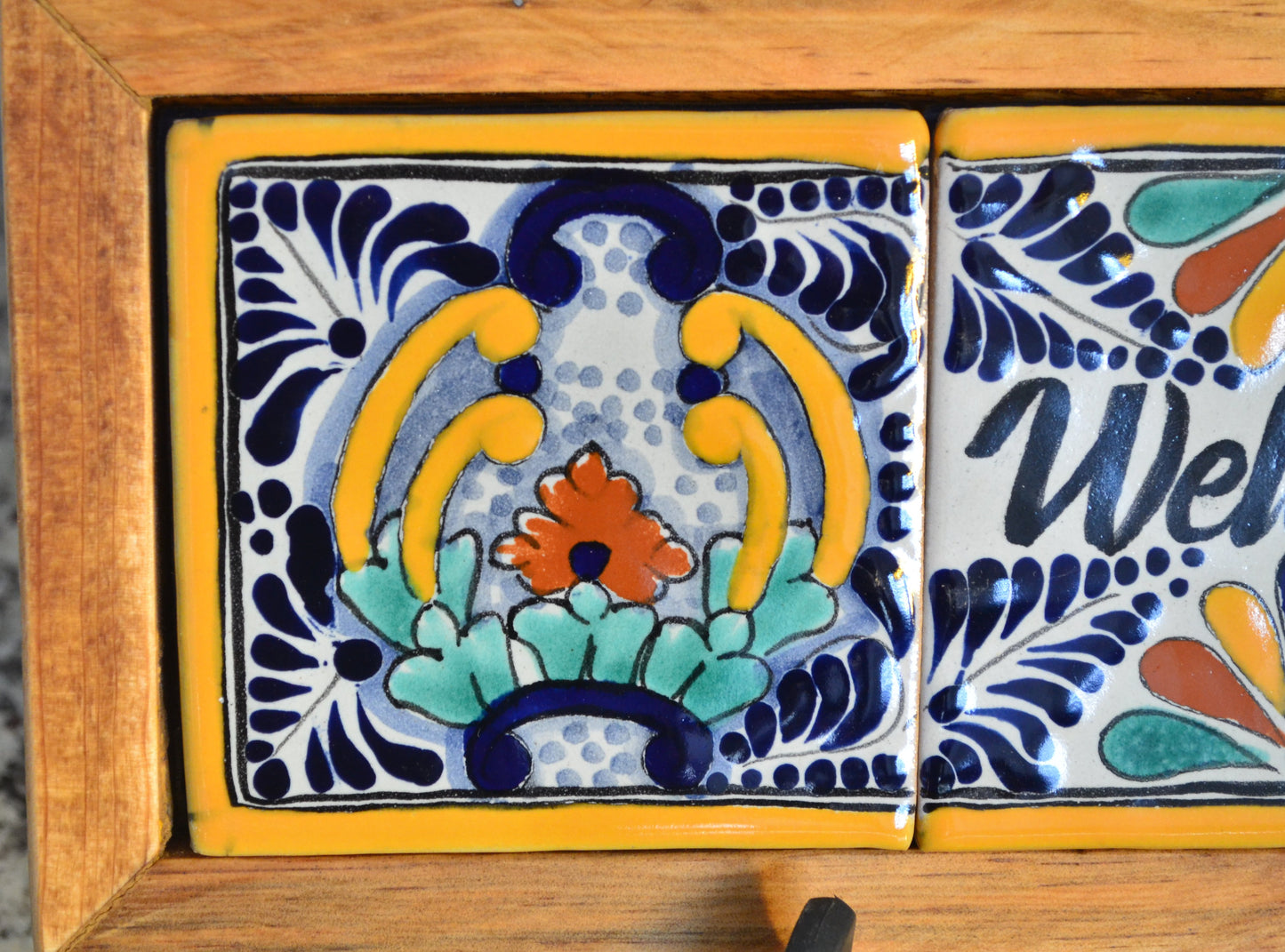 Letrero Personalizable de casa de Talavera Poblana con marco de madera  CM491