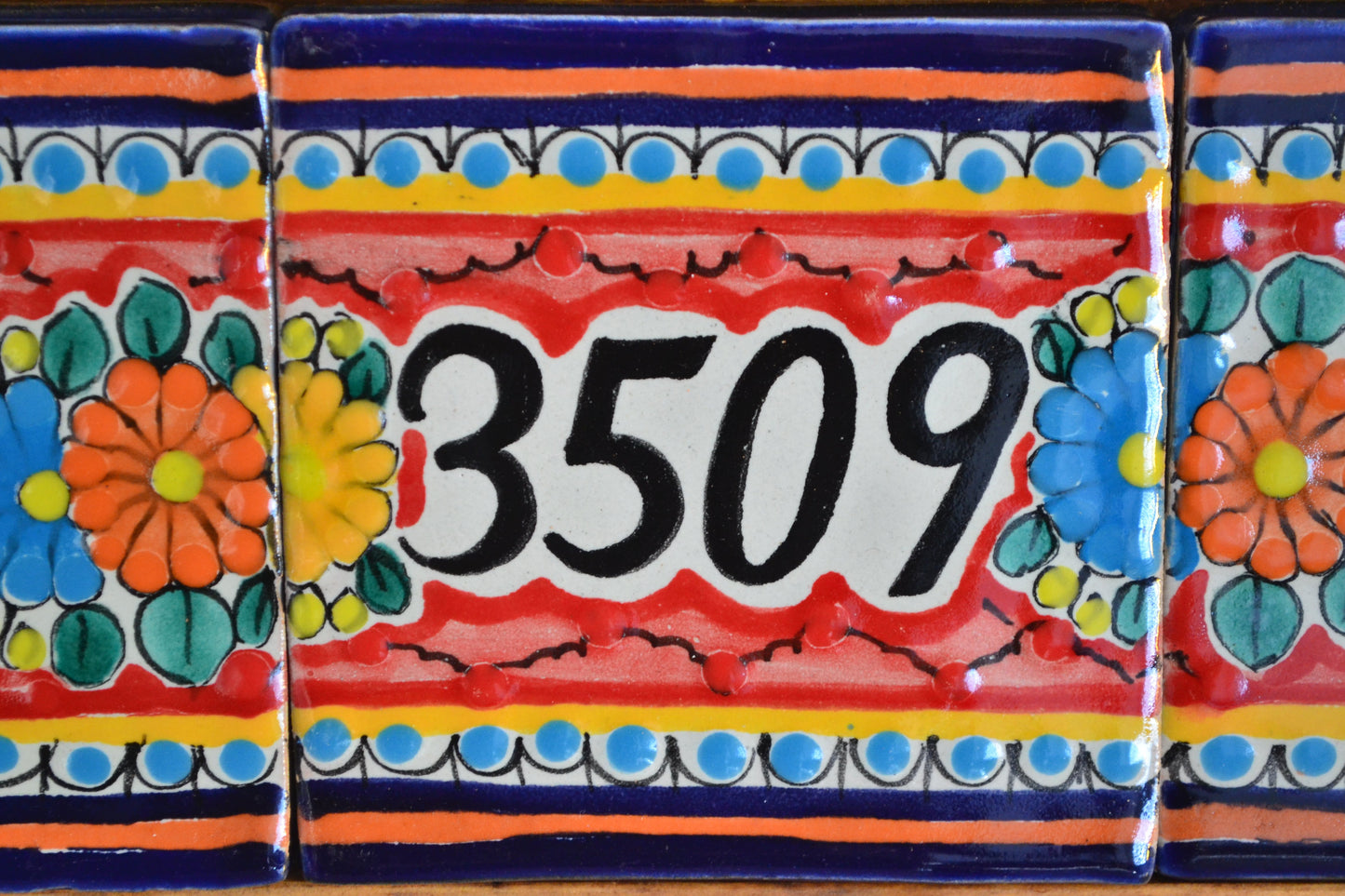 Letrero Personalizable de casa de Talavera Poblana con marco de madera  CM489