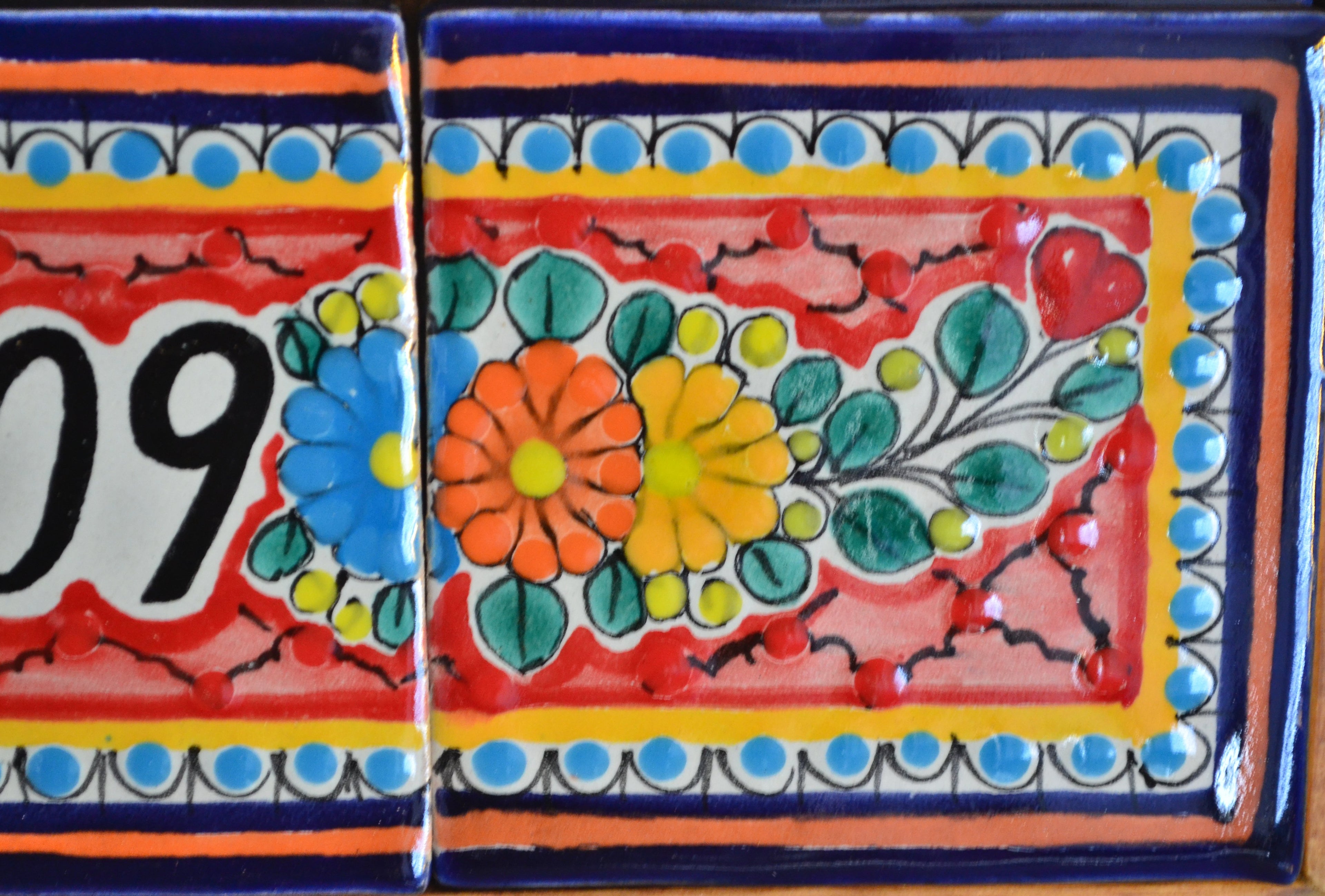 Letrero Personalizable de casa de Talavera Poblana con marco de madera  CM489