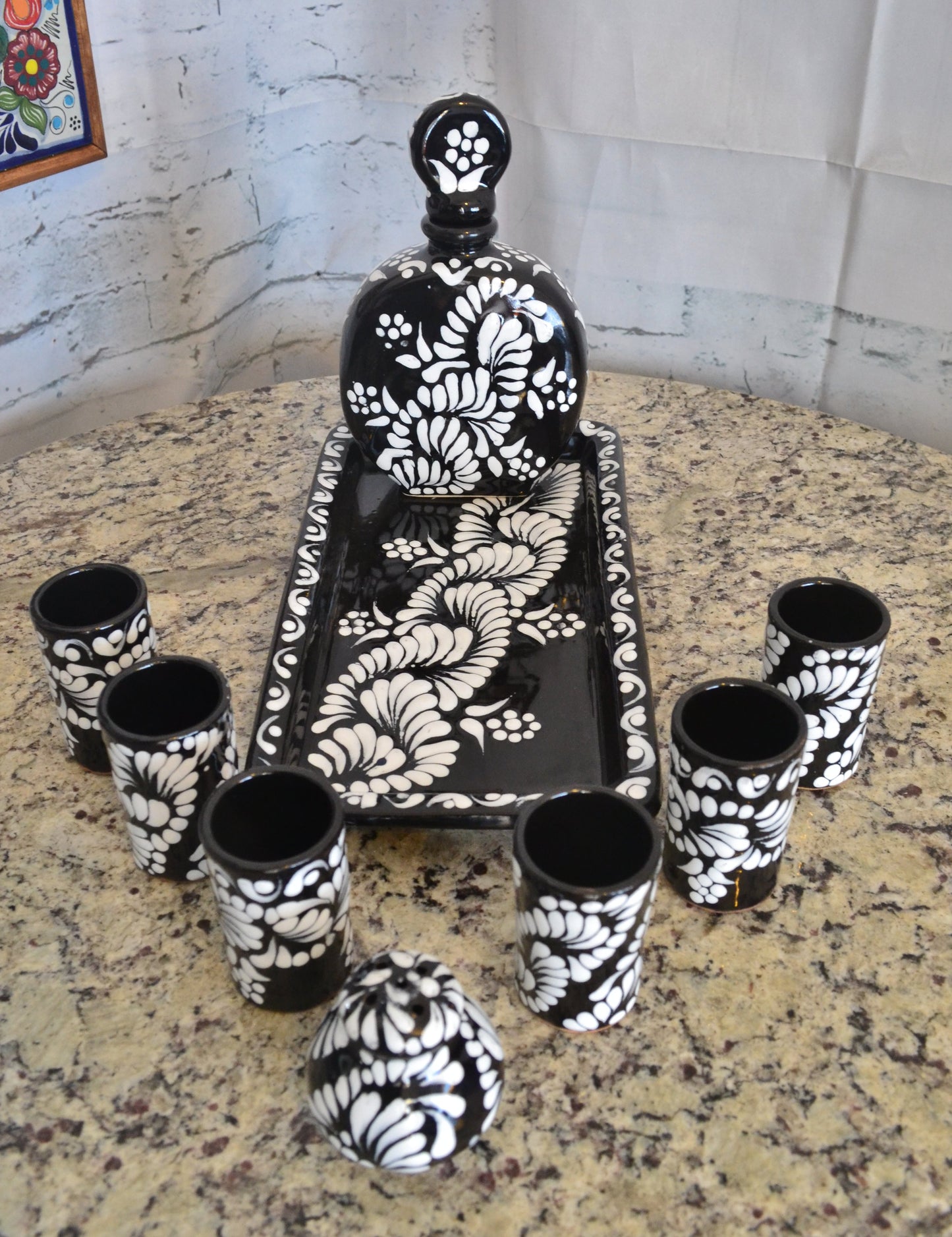 Juego de Tequila de Talavera Poblana CM492