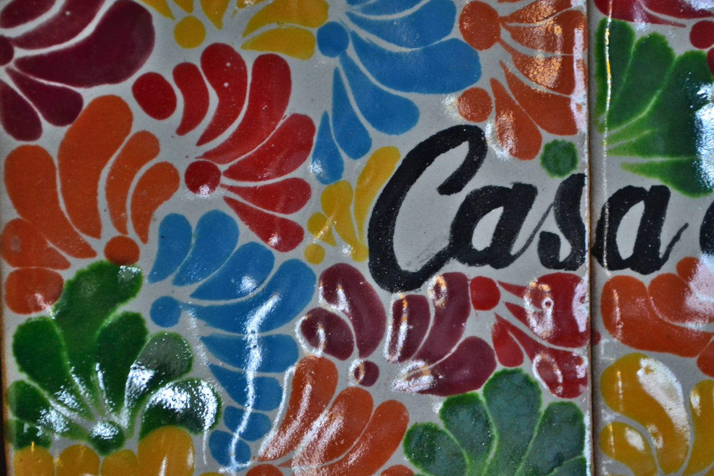 Letrero Personalizable de casa de Talavera Poblana con marco de madera  CM504