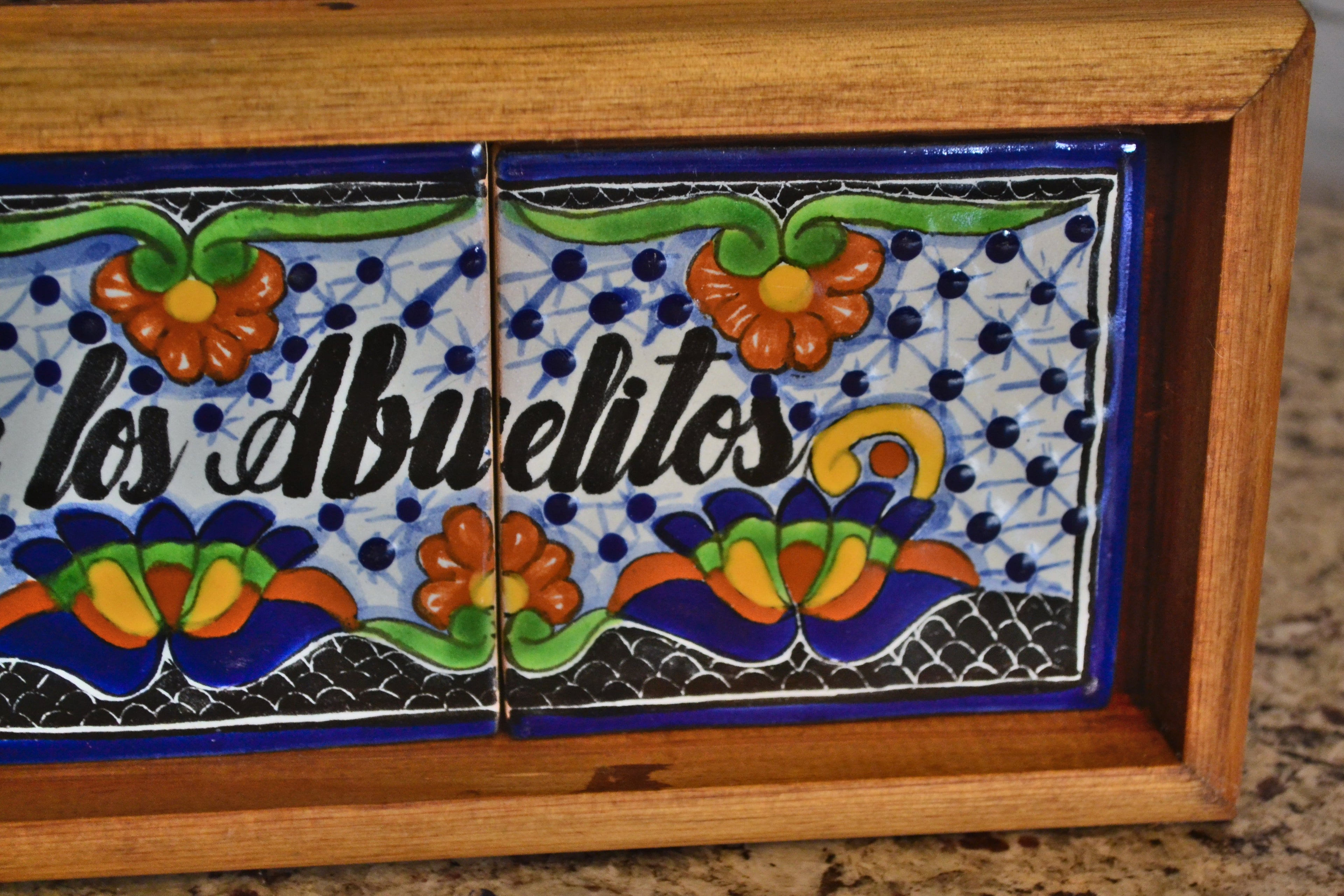 Letrero Personalizable de casa de Talavera Poblana con marco de madera  CM508