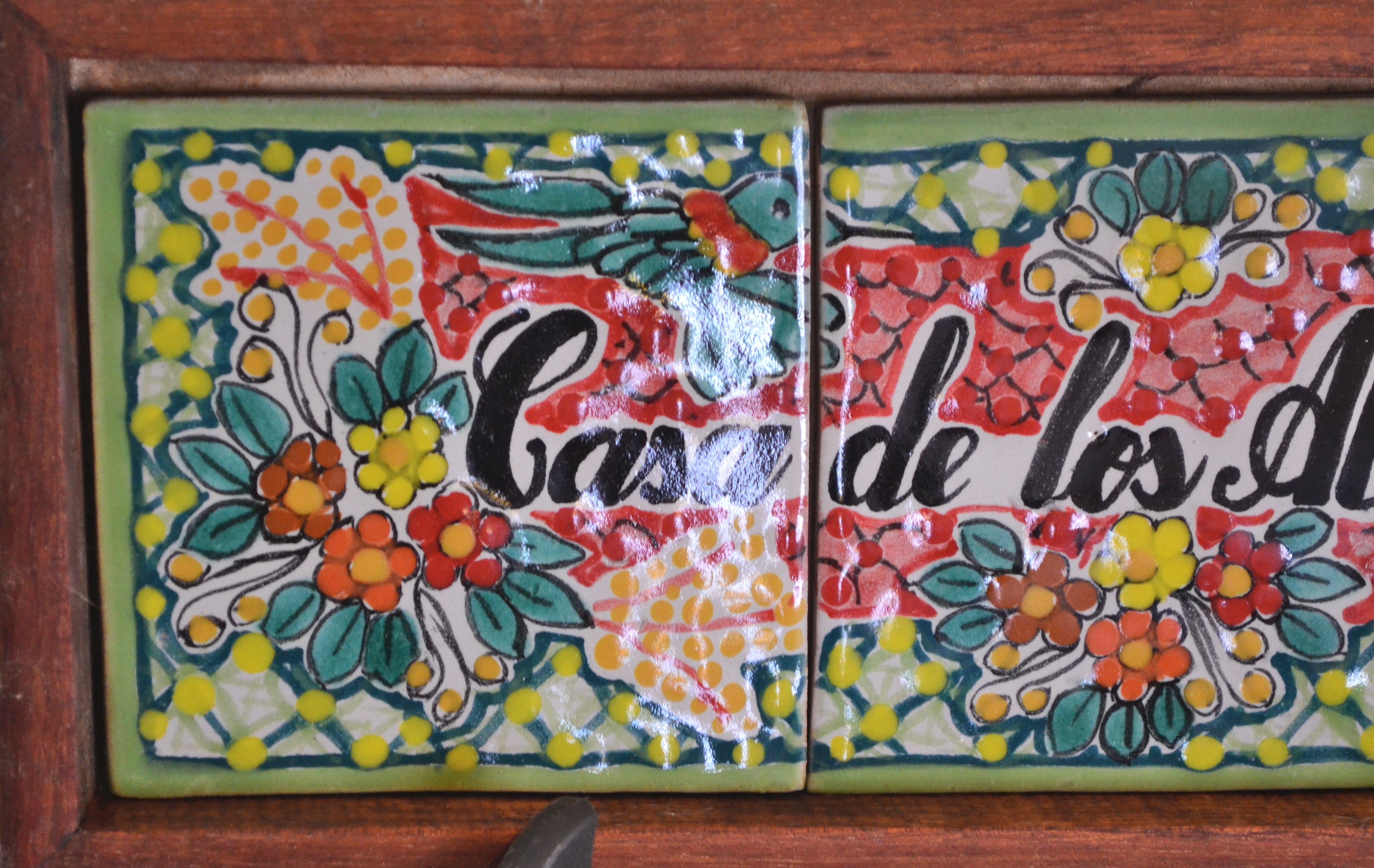 Letrero Personalizable de casa de Talavera Poblana con marco de madera  CM510