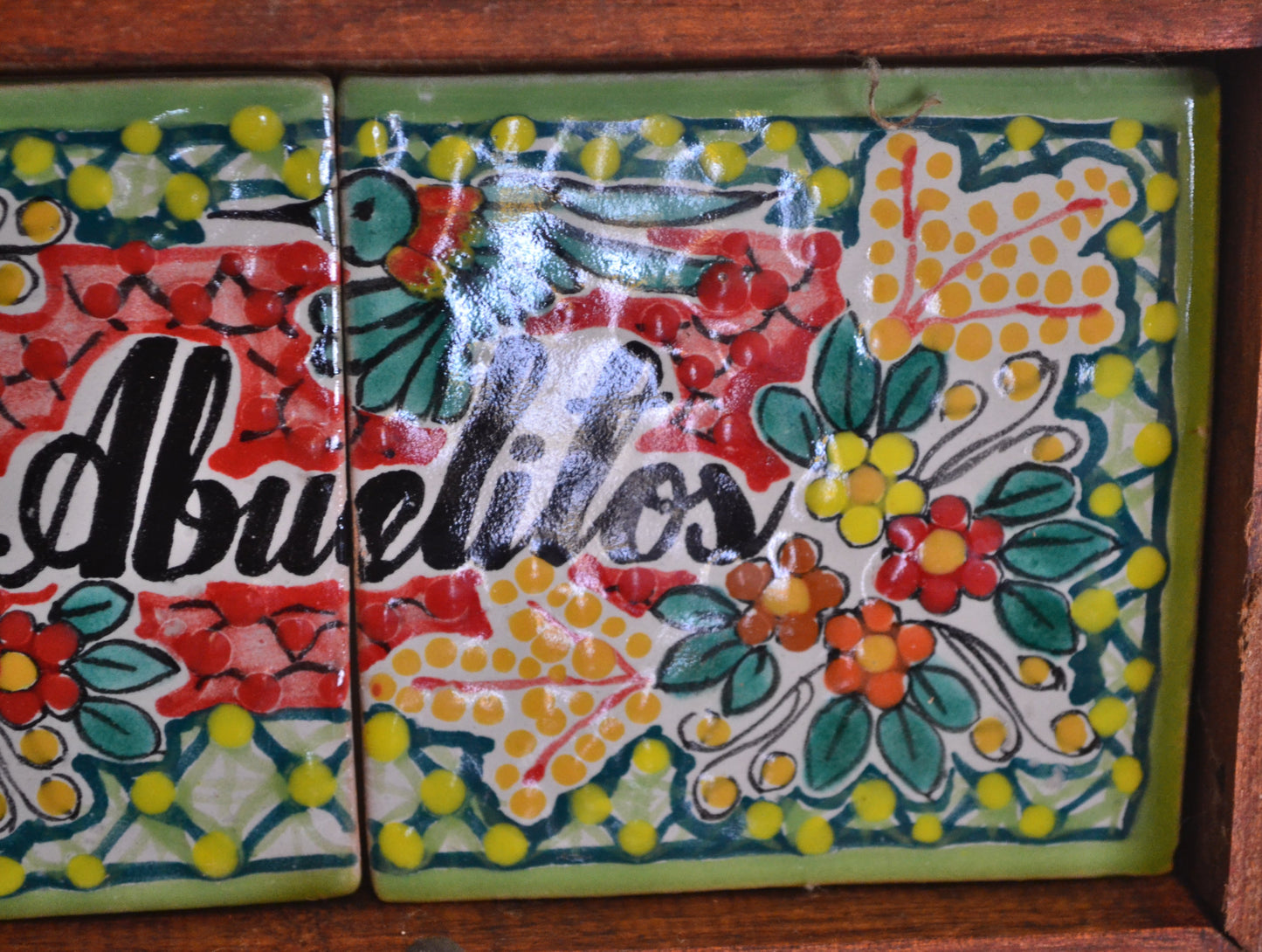 Letrero Personalizable de casa de Talavera Poblana con marco de madera  CM510
