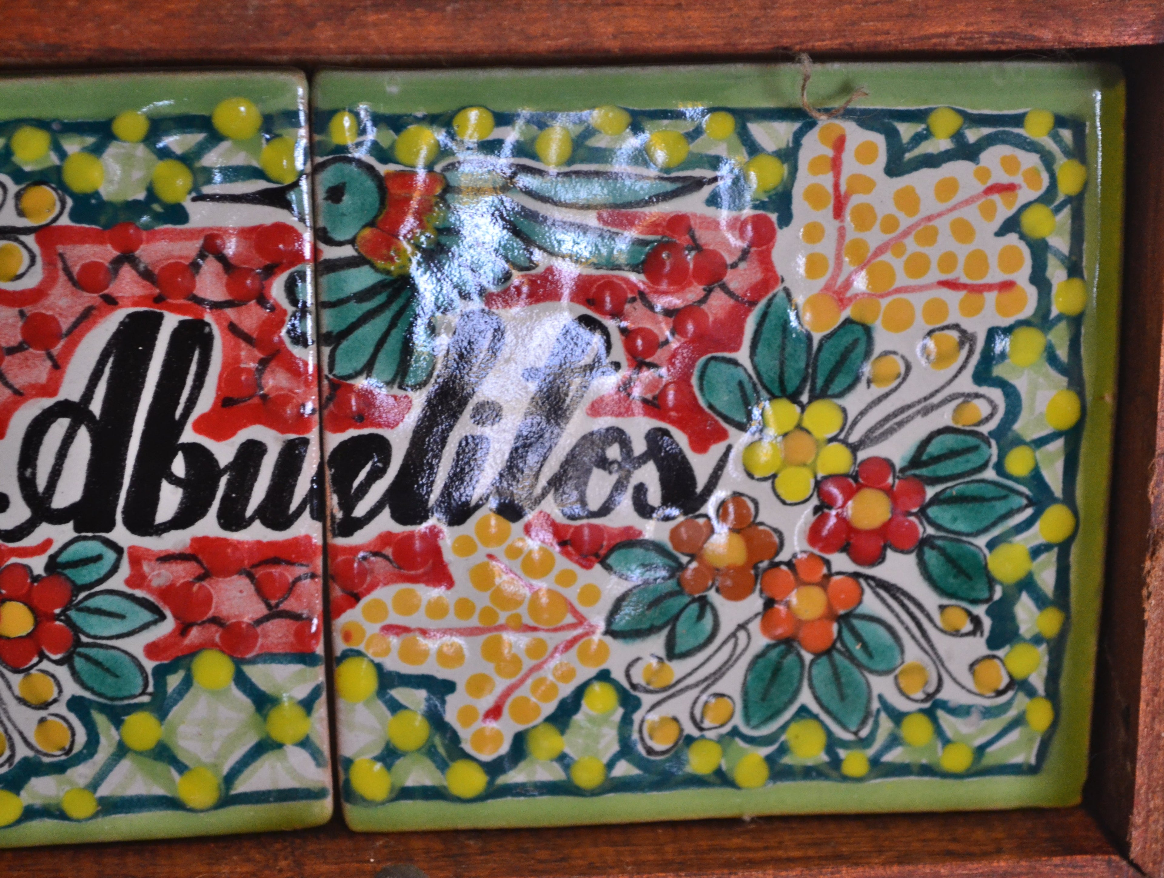 Letrero Personalizable de casa de Talavera Poblana con marco de madera  CM510