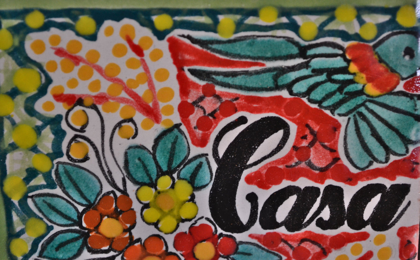 Letrero Personalizable de casa de Talavera Poblana con marco de madera  CM510