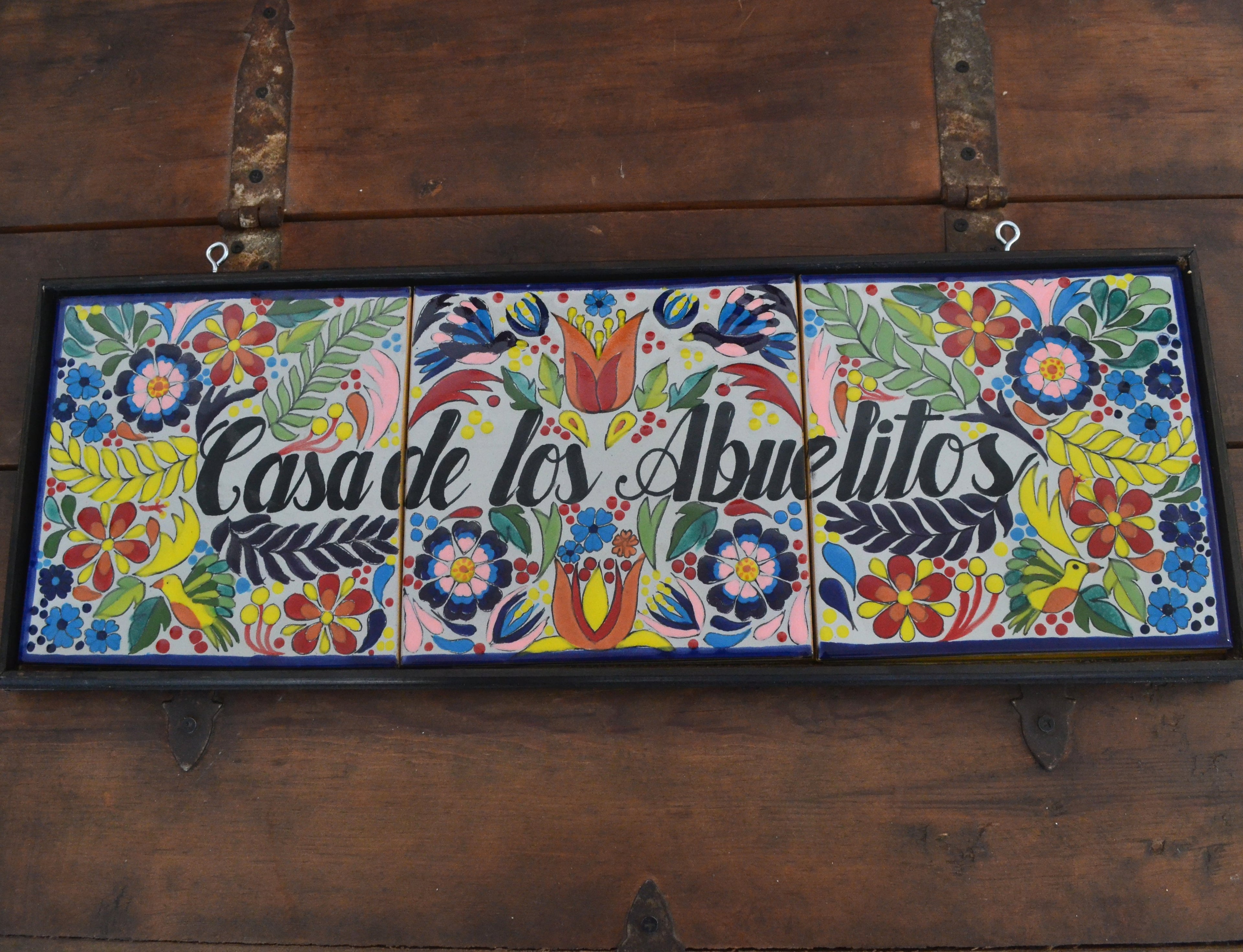 Letrero Personalizable de casa de Talavera Poblana con marco de madera  CM514