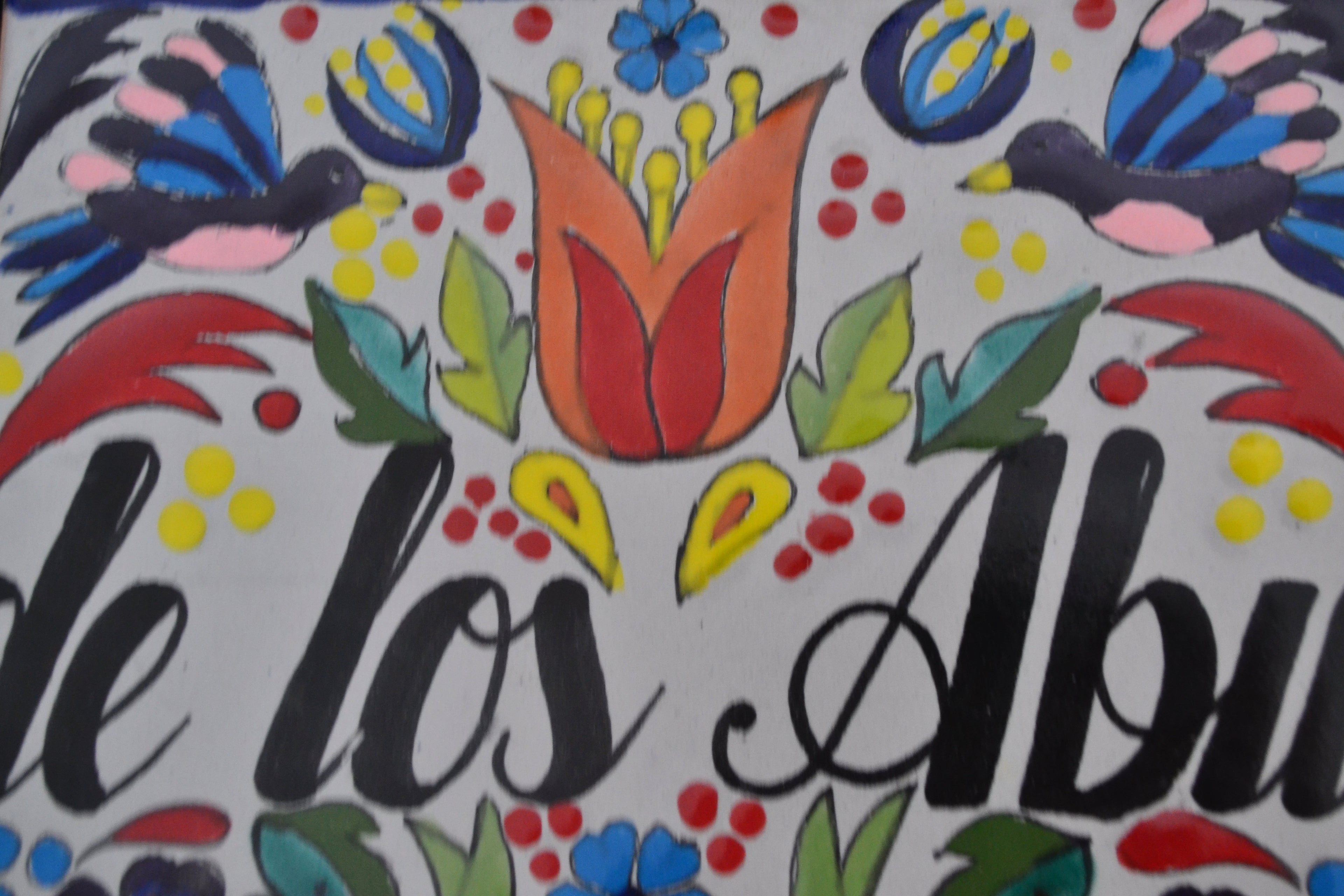 Letrero Personalizable de casa de Talavera Poblana con marco de madera  CM514