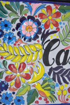 Letrero Personalizable de casa de Talavera Poblana con marco de madera  CM514
