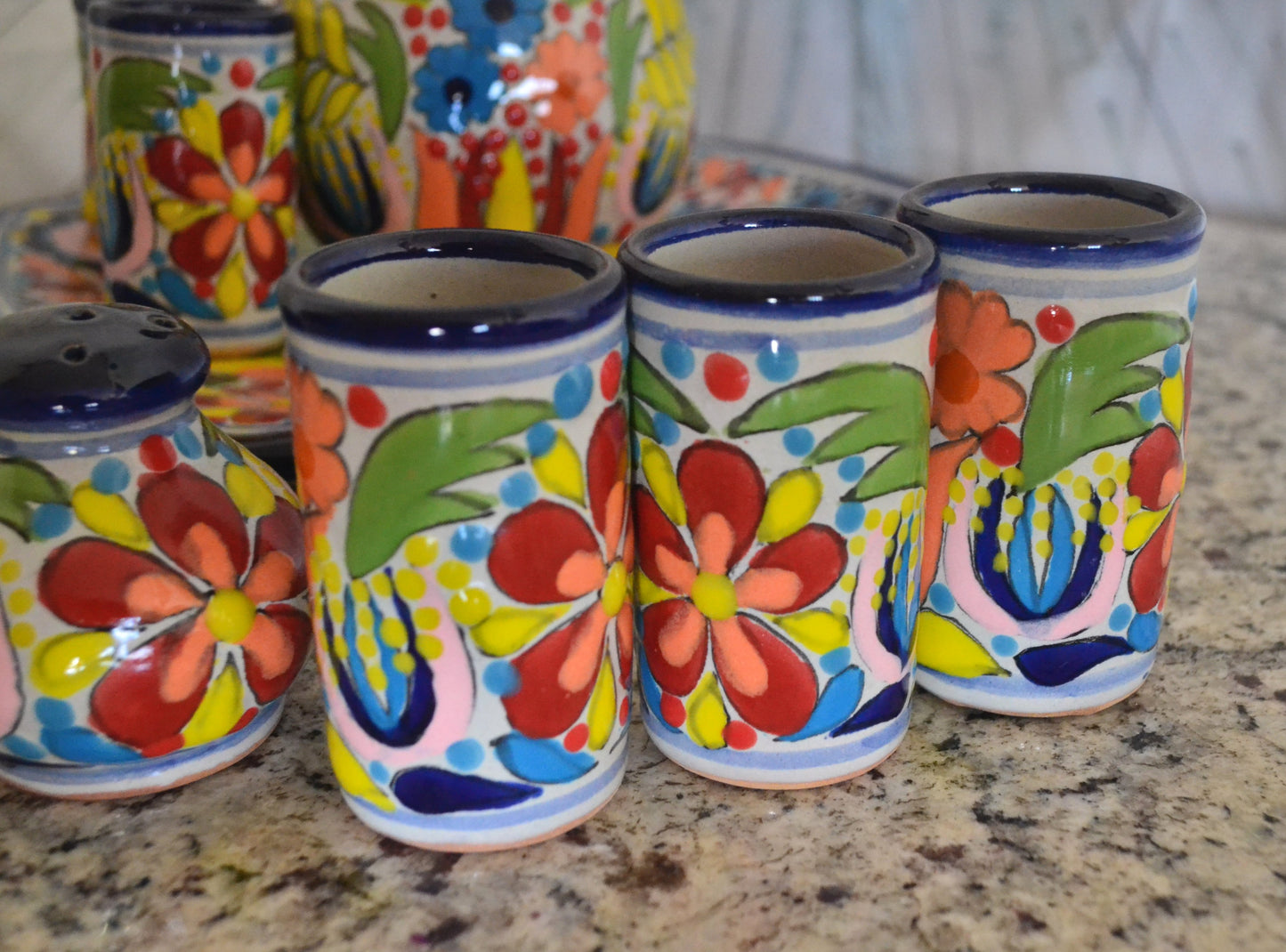 Juego de Tequila de Talavera Poblana CM524