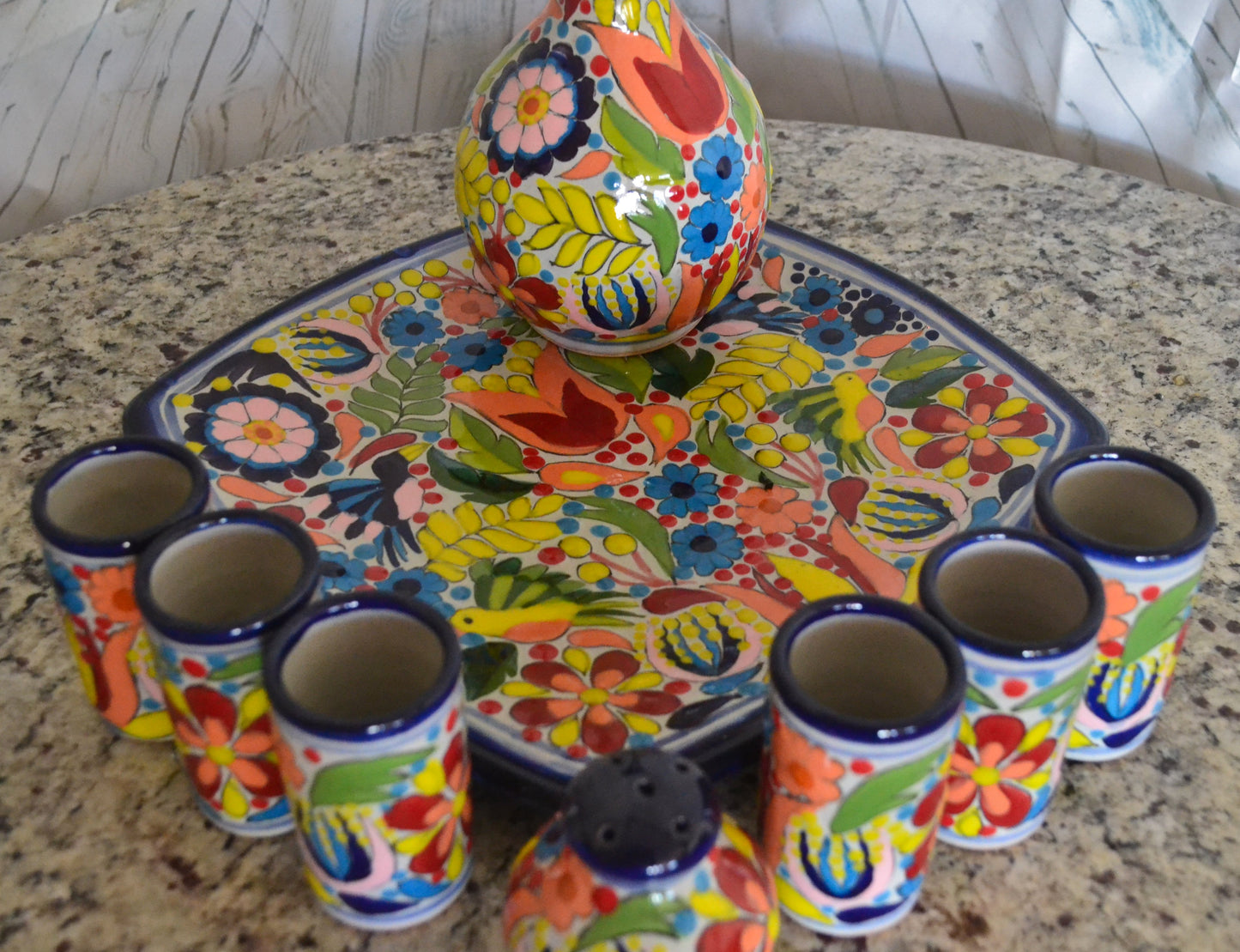 Juego de Tequila de Talavera Poblana CM524