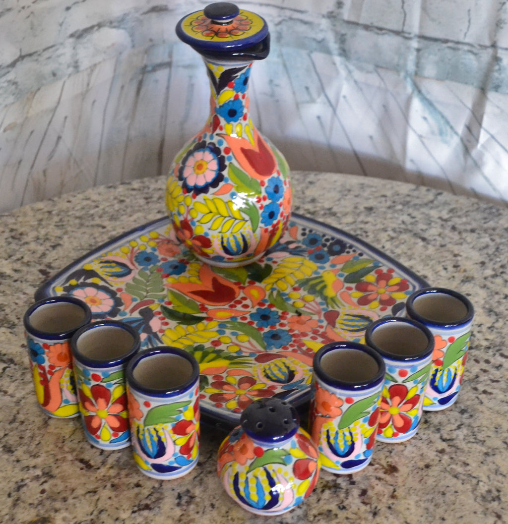 Juego de Licorera de Talavera Poblana CM524