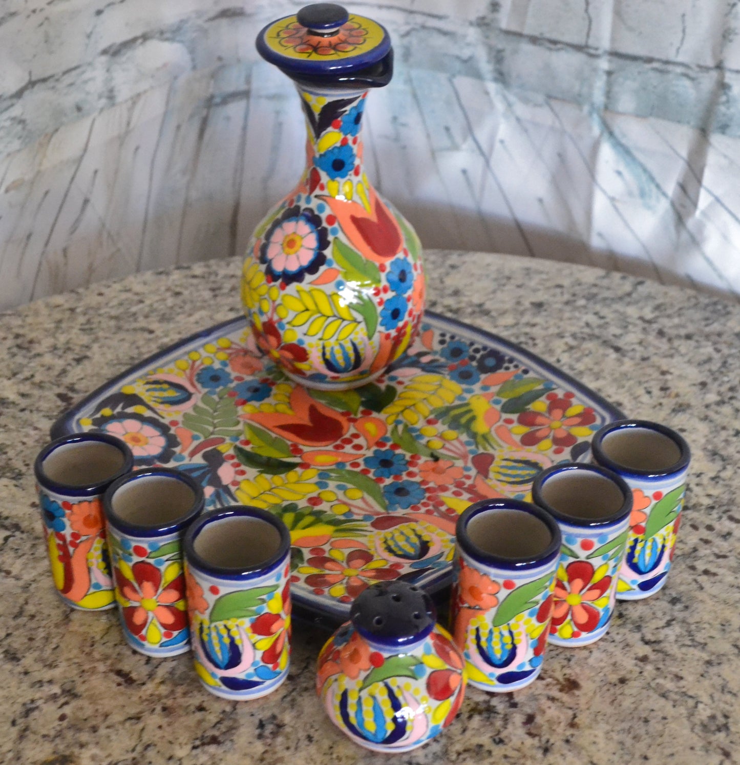 Juego de Tequila de Talavera Poblana CM524