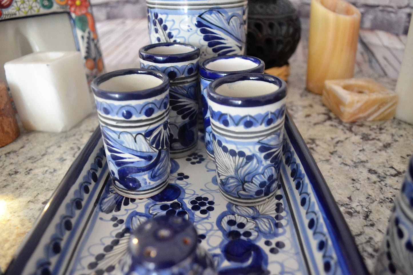 Juego de Tequila de Talavera Poblana CM109