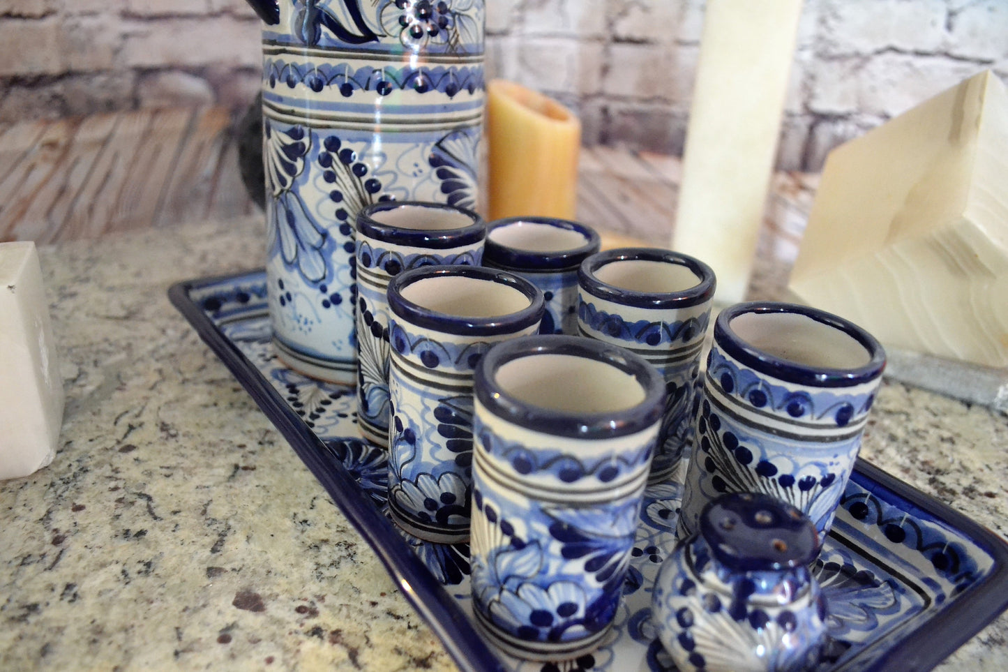 Juego de Tequila de Talavera Poblana CM109