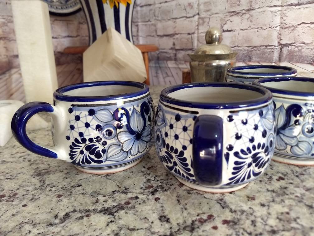 2 Tazas chocolateras de Talavera Poblana CM225