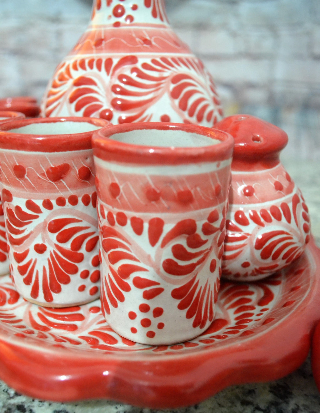 Juego de Licorera de Talavera Poblana CM111