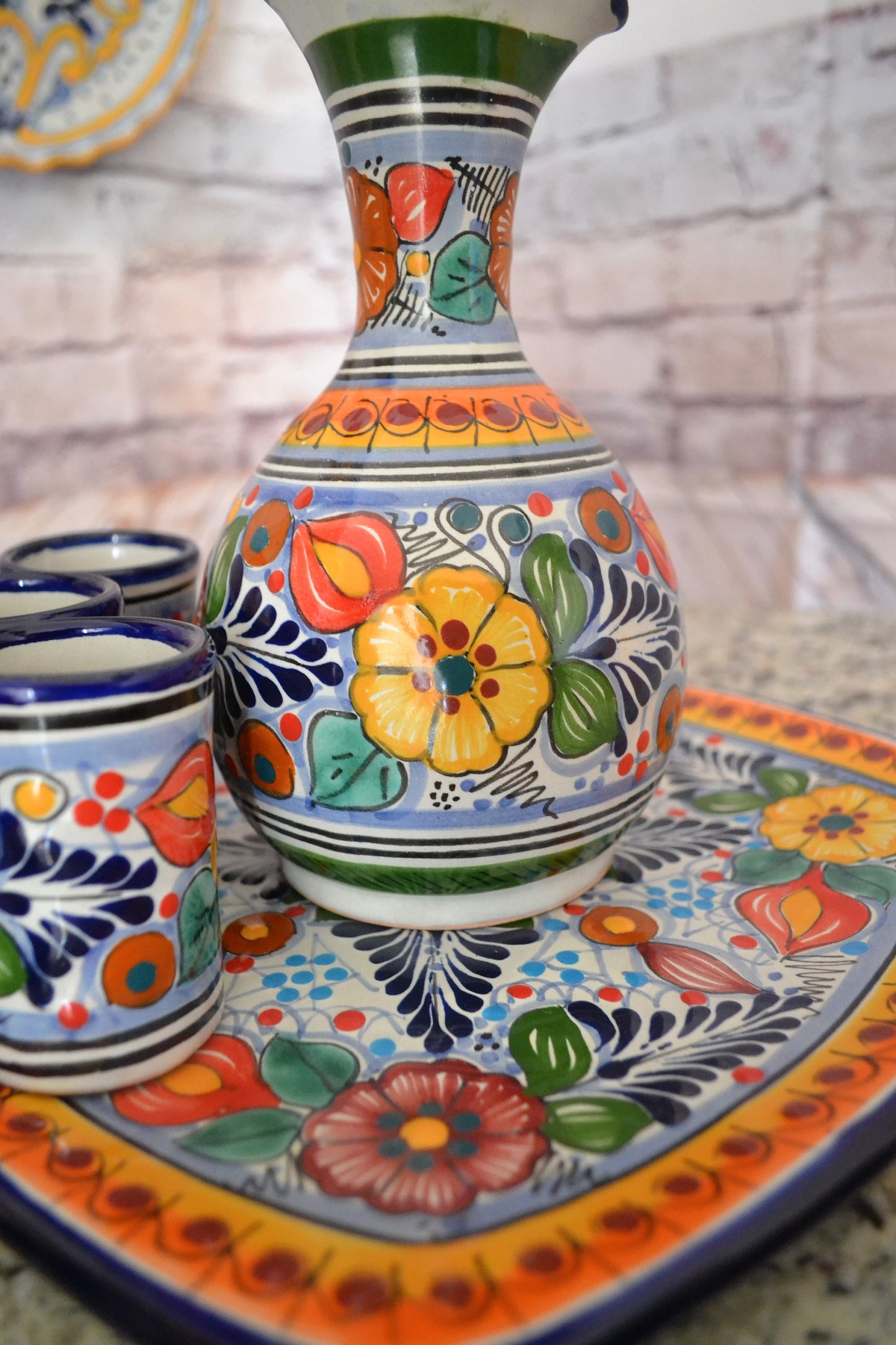 Juego de Tequila de Talavera Poblana CM116