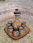 Juego de Licorera de Talavera Poblana CM116