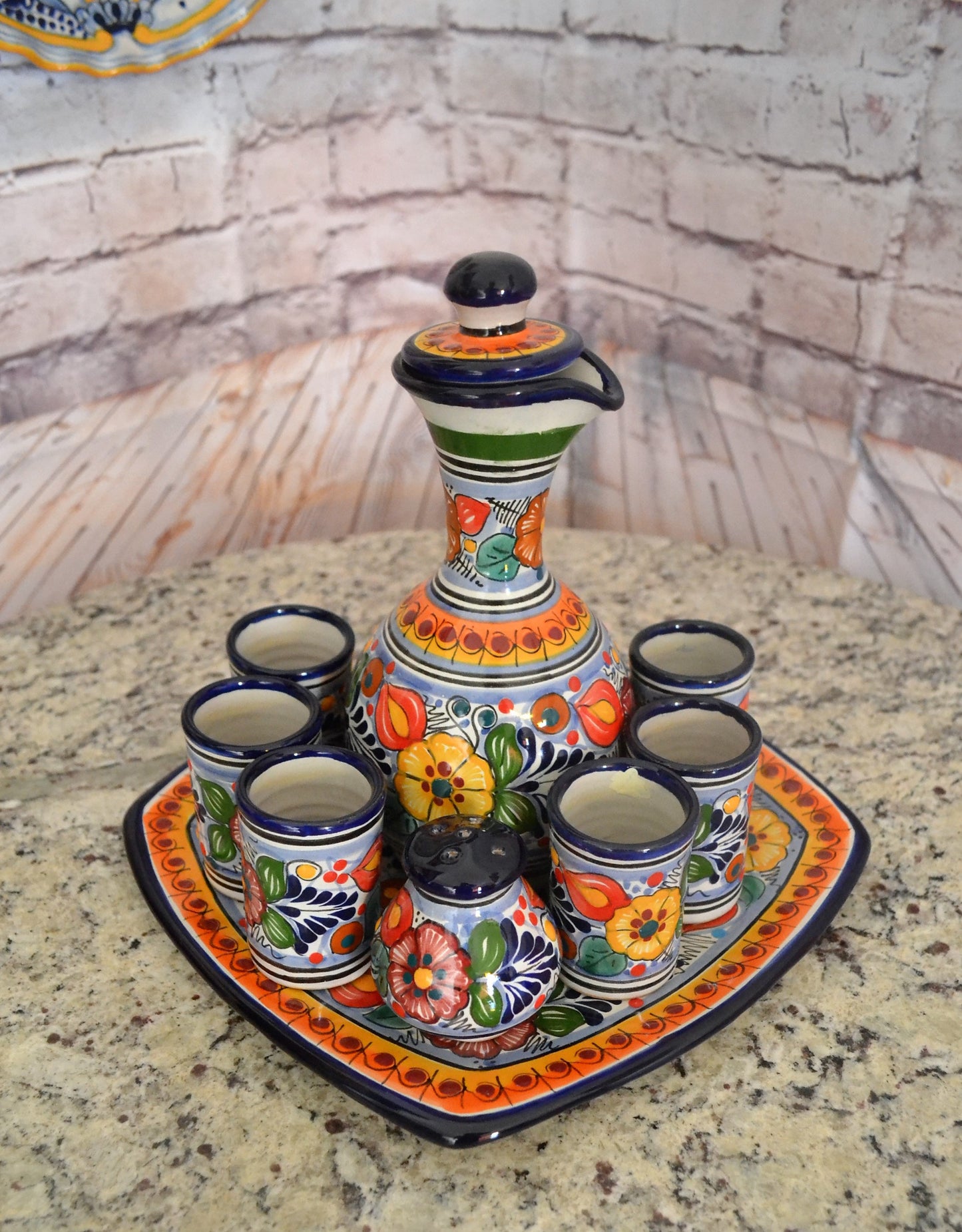 Juego de Tequila de Talavera Poblana CM116