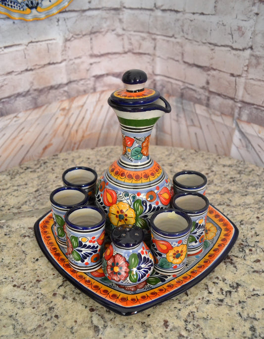 Juego de Tequila de Talavera Poblana CM116
