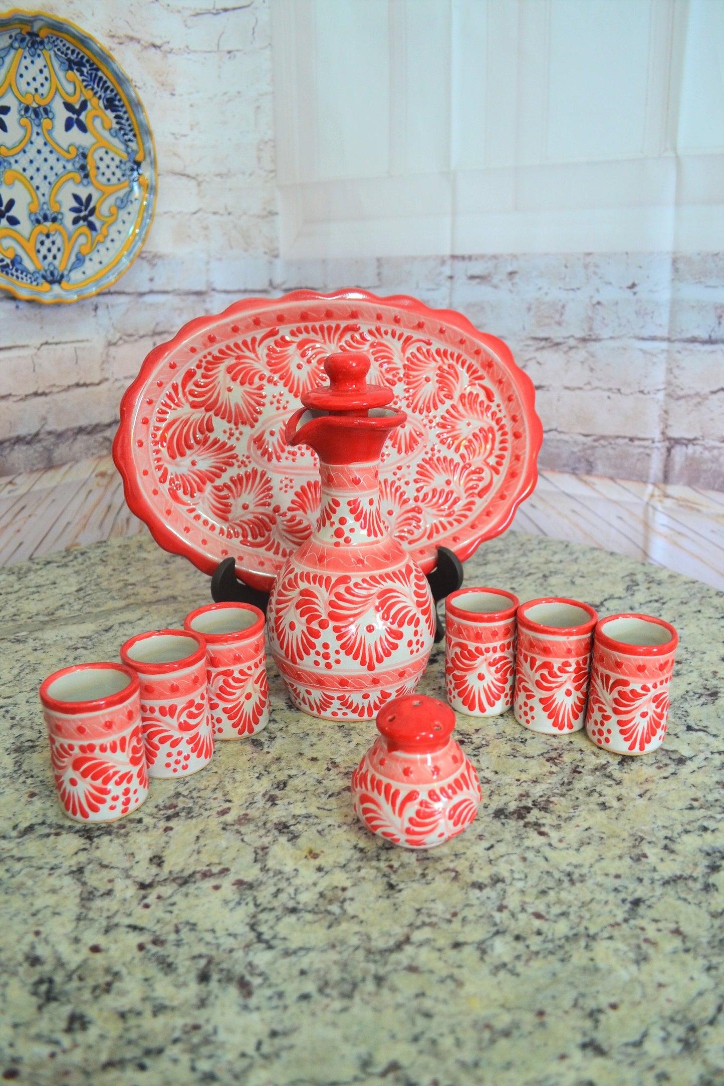 Juego de Tequila de Talavera Poblana CM111