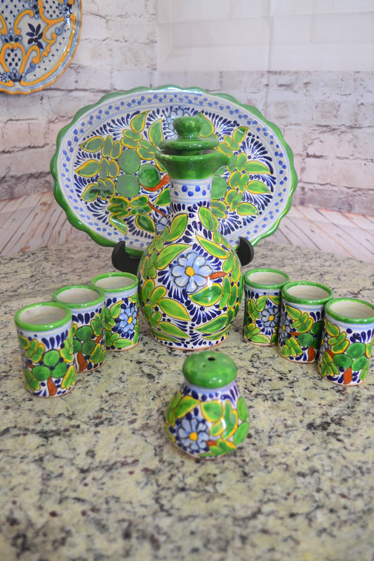 Juego de Tequila de Talavera Poblana CM110