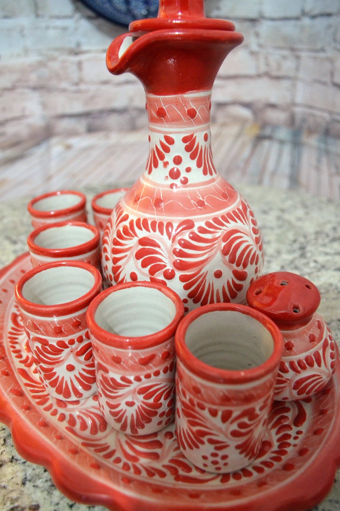 Juego de Tequila de Talavera Poblana CM111