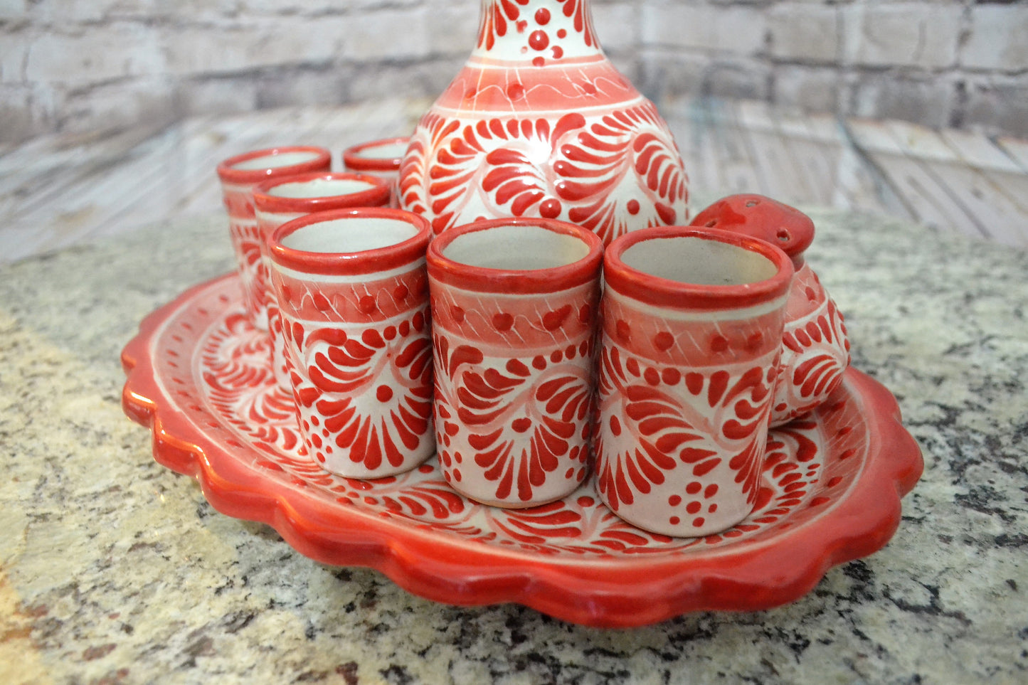 Juego de Tequila de Talavera Poblana CM111