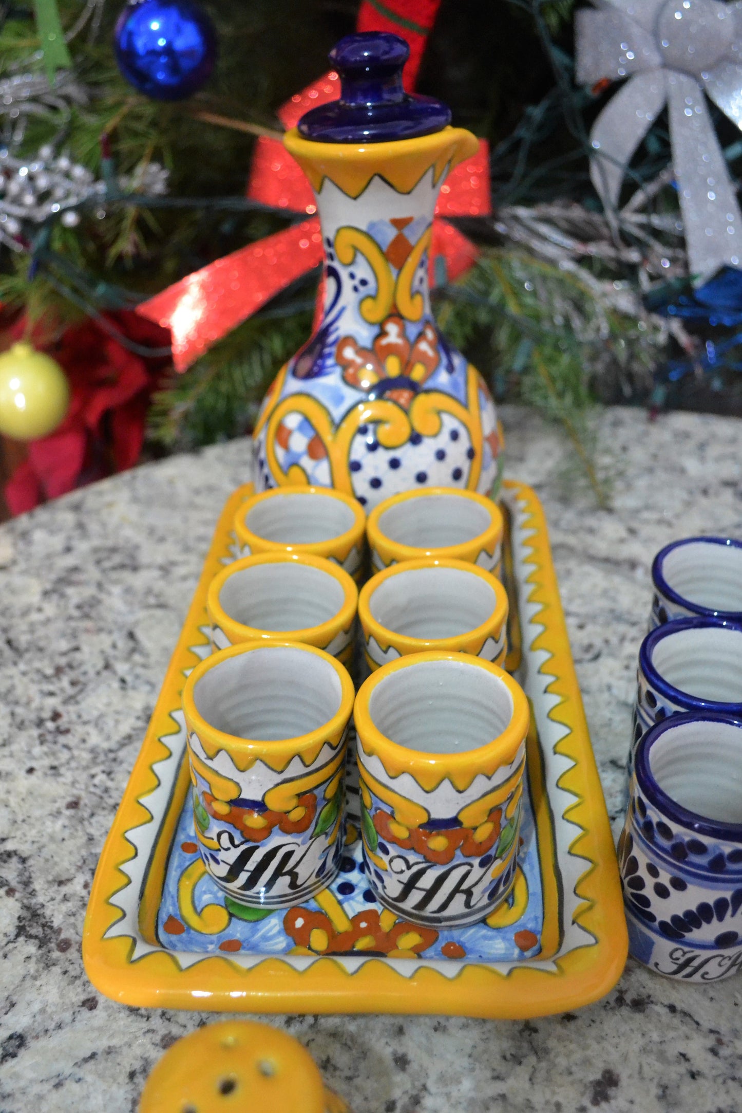 Juego de Tequila de Talavera Poblana CM045