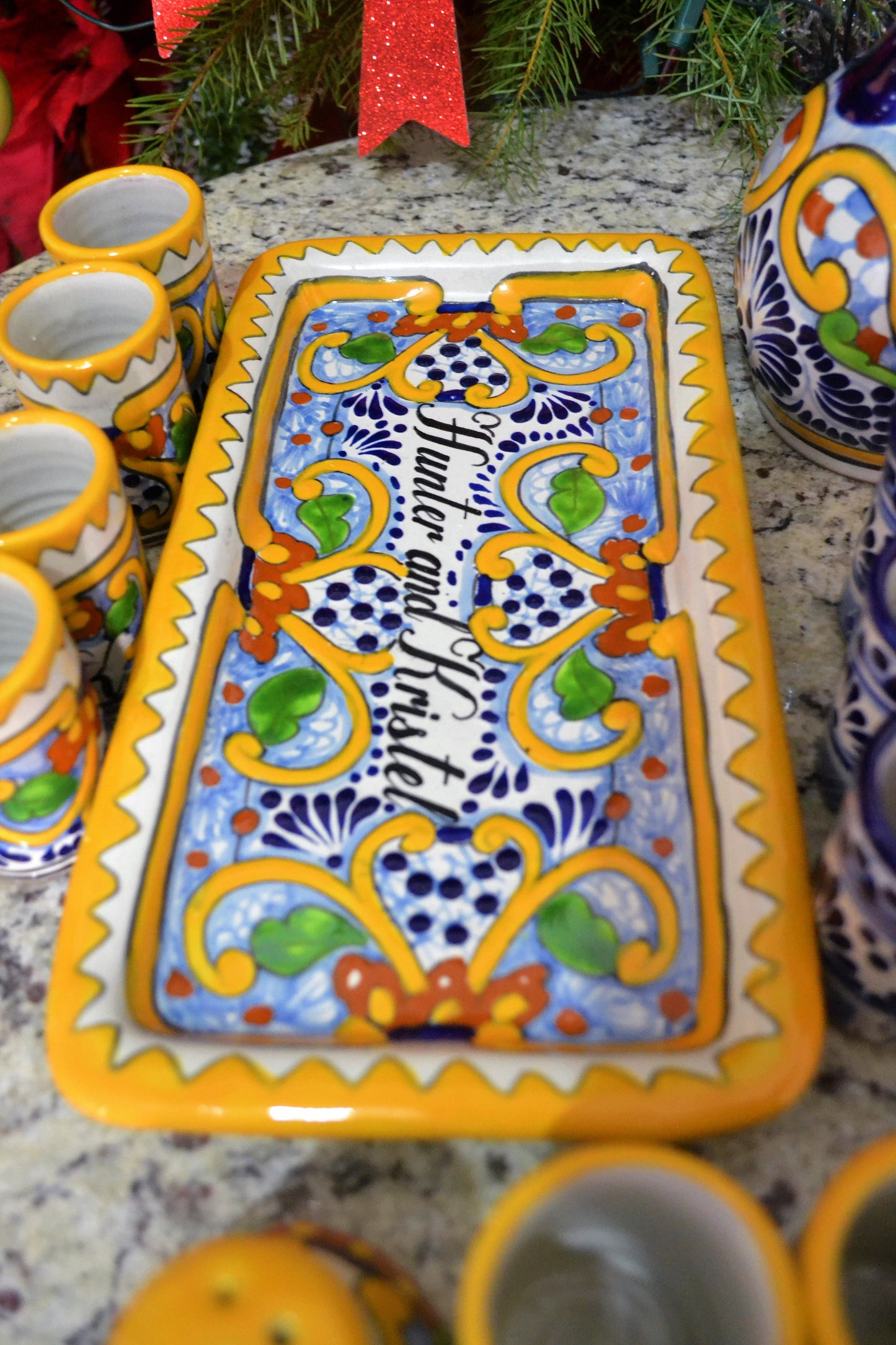 Juego de Tequila de Talavera Poblana CM045