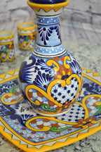 Juego de Licorera de Talavera Poblana CM232